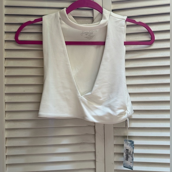 Frankie's Bikinis Tops - Frankie’s Bikinis White top size L.